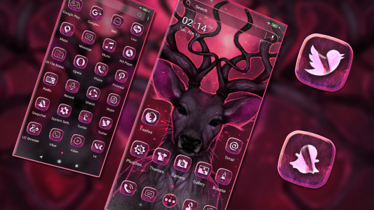 اسکرین شات برنامه Deer King Theme Launcher 1