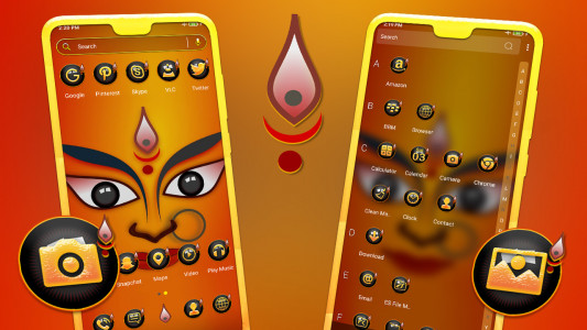 اسکرین شات 3 برنامه Durga Maa Theme Launcher
