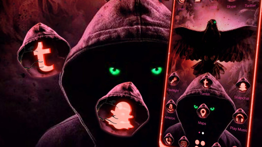اسکرین شات 2 برنامه Eagle Hoodie Launcher Theme