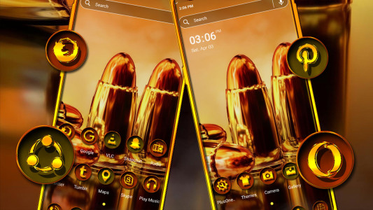 اسکرین شات 3 برنامه Golden Bullets Theme