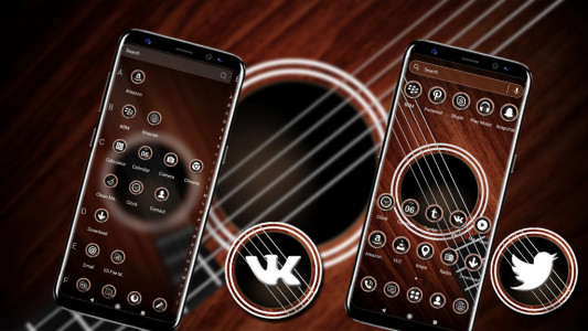 اسکرین شات برنامه Guitar Launcher Theme 3