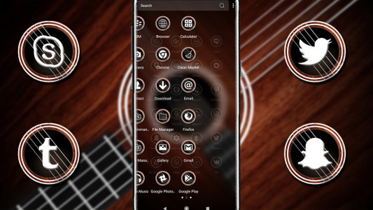 اسکرین شات برنامه Guitar Launcher Theme 2