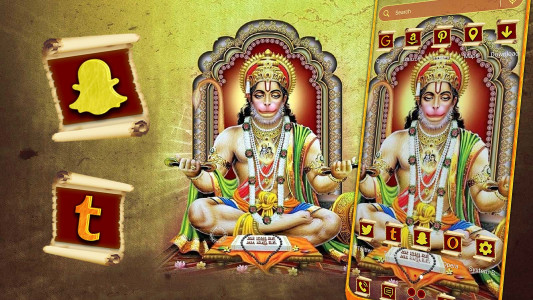 اسکرین شات 2 برنامه Hanuman Ji Launcher Theme