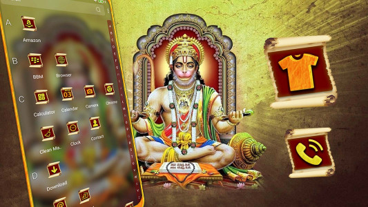 اسکرین شات برنامه Hanuman Ji Launcher Theme 4