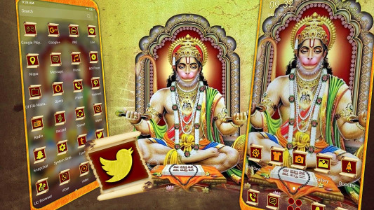 اسکرین شات 1 برنامه Hanuman Ji Launcher Theme