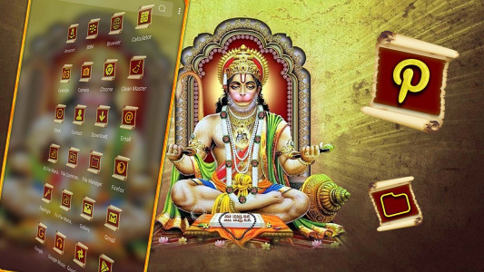 اسکرین شات برنامه Hanuman Ji Launcher Theme 3