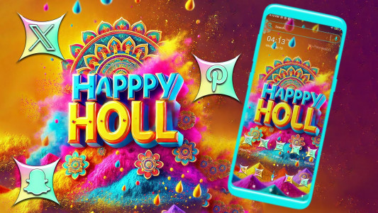 اسکرین شات برنامه Happy Holi Theme 1