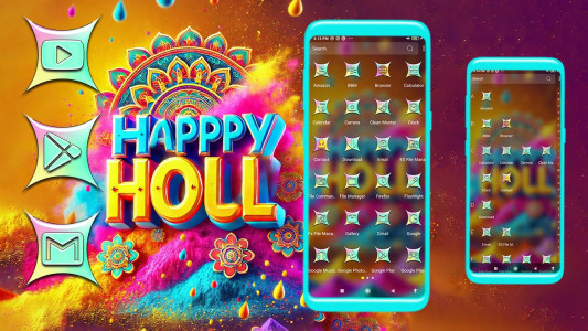 اسکرین شات برنامه Happy Holi Theme 2