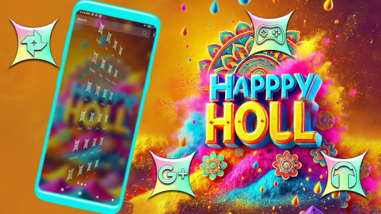 اسکرین شات برنامه Happy Holi Theme 3