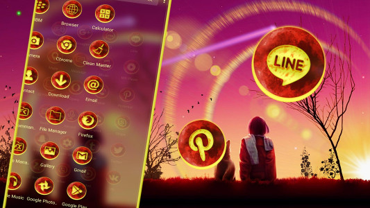 اسکرین شات 3 برنامه Lonely Girl Theme Launcher