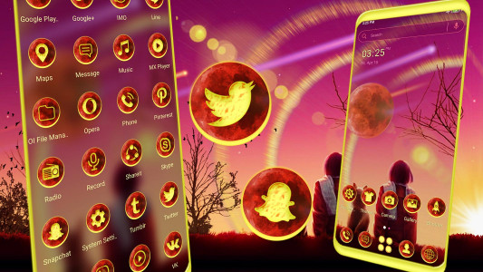 اسکرین شات 1 برنامه Lonely Girl Theme Launcher