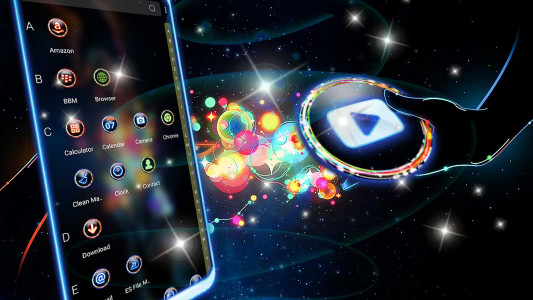 اسکرین شات 4 برنامه Neon Magical Hand Theme