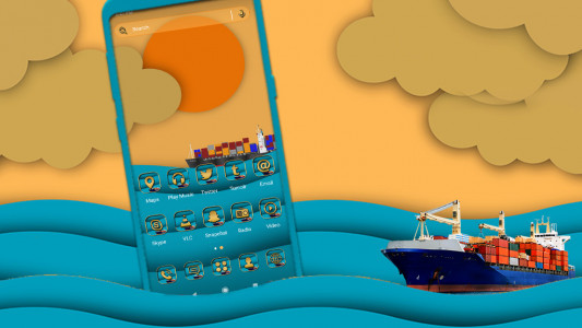 اسکرین شات 4 برنامه Sunrise Ocean Vector Theme