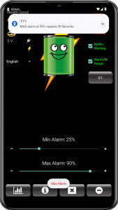 اسکرین شات برنامه Battery Alarm 5