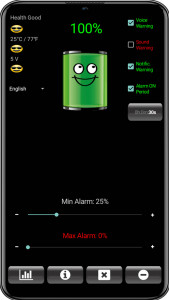 اسکرین شات برنامه Battery Alarm 4
