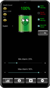اسکرین شات 1 برنامه Battery Alarm
