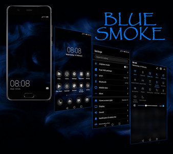 اسکرین شات برنامه Blue Smoke EMUI 5/8 Theme 1