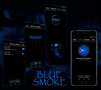 اسکرین شات برنامه Blue Smoke EMUI 5/8 Theme 4