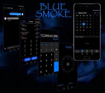 اسکرین شات برنامه Blue Smoke EMUI 5/8 Theme 2