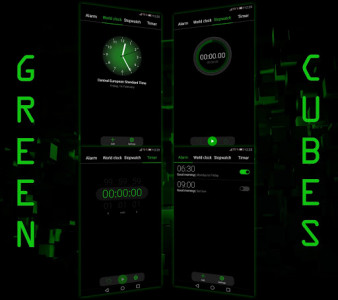 اسکرین شات برنامه Green Cubes EMUI 5/8/9 Theme 3