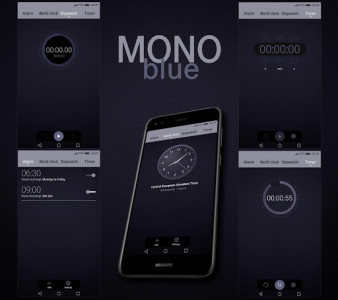 اسکرین شات برنامه Mono Blue EMUI 5/8 Theme 2