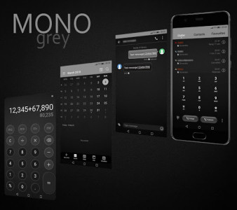 اسکرین شات برنامه Mono Grey EMUI 5/8 Theme 3