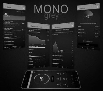 اسکرین شات برنامه Mono Grey EMUI 5/8 Theme 5