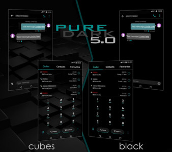 اسکرین شات برنامه Pure Dark 5.0 EMUI 5/8/9 Theme 2