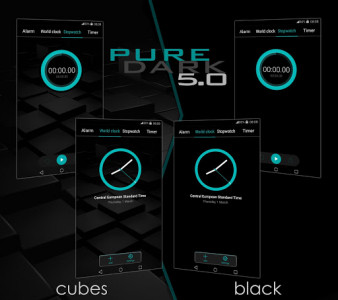 اسکرین شات برنامه Pure Dark 5.0 EMUI 5/8/9 Theme 6