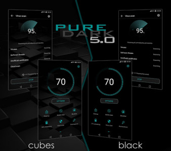 اسکرین شات برنامه Pure Dark 5.0 EMUI 5/8/9 Theme 4