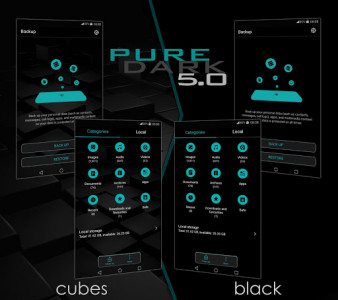 اسکرین شات برنامه Pure Dark 5.0 EMUI 5/8/9 Theme 3