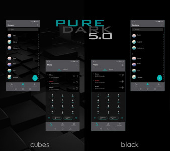 اسکرین شات برنامه [EMUI 9.1]Pure Dark 5.0 Theme 2