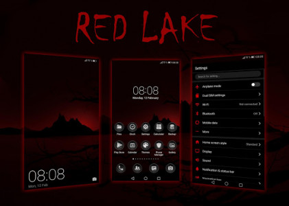 اسکرین شات برنامه Red Lake EMUI 5/8/9 Theme 1