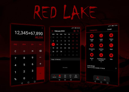 اسکرین شات برنامه Red Lake EMUI 5/8/9 Theme 3