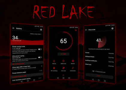 اسکرین شات برنامه Red Lake EMUI 5/8/9 Theme 5