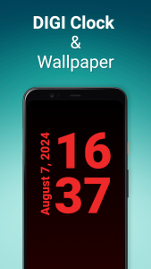 اسکرین شات برنامه DIGI Clock & Wallpaper 1