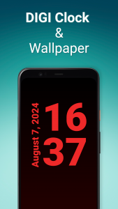 اسکرین شات 1 برنامه DIGI Clock & Wallpaper