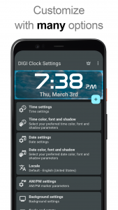 اسکرین شات برنامه DIGI Clock Widget 3