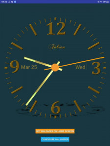 اسکرین شات 2 برنامه Nice Night Clock Wallpaper