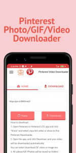اسکرین شات برنامه Video Downloader for Pinterest 1