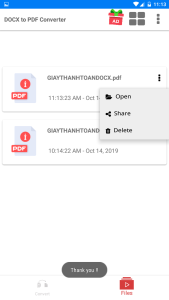 اسکرین شات 4 برنامه DOCX to PDF Converter