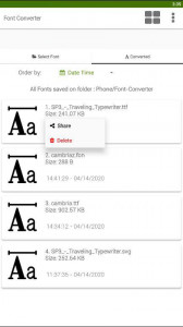 اسکرین شات برنامه Font Converter - Convert OTF t 4