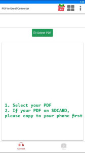 اسکرین شات 1 برنامه PDF to XLS Converter
