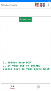 اسکرین شات 1 برنامه PDF to XLS Converter