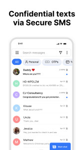 اسکرین شات 1 برنامه Messages - SMS Texting App