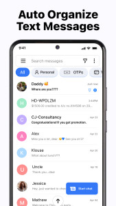 اسکرین شات 1 برنامه Messages - SMS Texting App