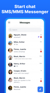 اسکرین شات 1 برنامه Messenger SMS & MMS