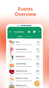 اسکرین شات 2 برنامه Countdown Days App & Widget