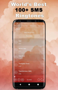 اسکرین شات برنامه 100+ Cool SMS Ringtones Pro 1