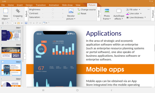 اسکرین شات برنامه Office: Presentations - compatible with PowerPoint 8